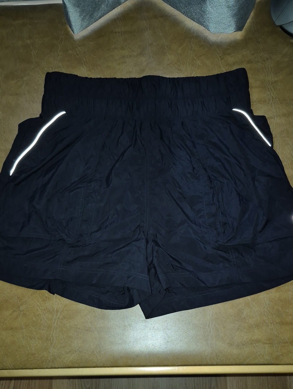 Fabletics Ultra High Waisted Piped Nylon Shorts..size L